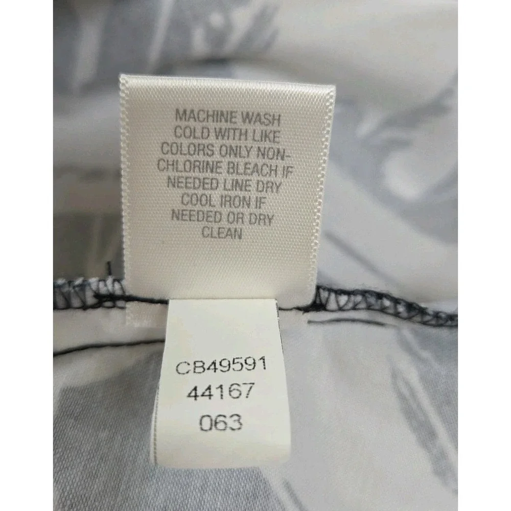 Christopher & Banks Dress 10 Black &White Sleeveless Surplice V-neck Zip Pleats